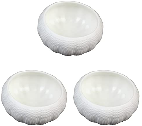 3 platos de cerámica para salsa de erizo de mar, bandeja de condimentos de cerámica exquisitos platos de erizo de mar platos decorativos de soja platos de degustación de cerámica