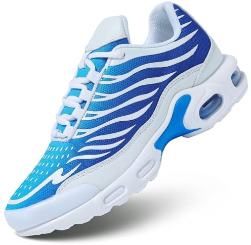KEEZMZ Chaussures de course pour homme, baskets basses avec coussin d'air pour tennis, sport, fitness, cross-training, semelles intérieures ventilées, semelle amortie, doublure intérieure confortable
