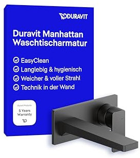 Duravit Manhattan Robinet de lavabo encastré Noir mat