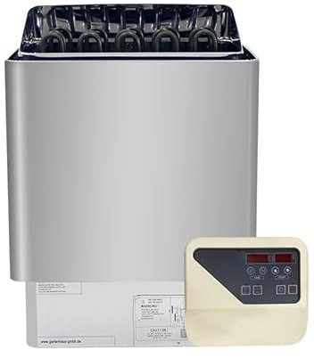 Thermolux Poêle pour sauna 6 kW avec contrôleur tactile Gunmetal Chauffage électrique finlandais