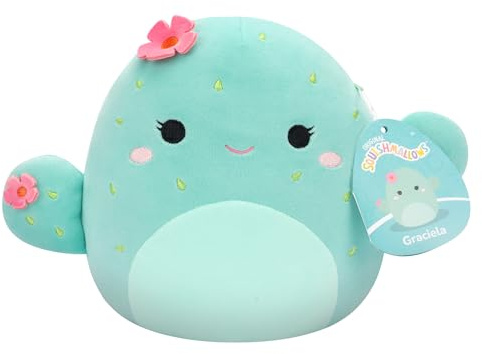 Squishmallows SQCR06580 - Peluche ufficiale Jazwares Graciela il cactus, 19 cm, morbidissimo peluche