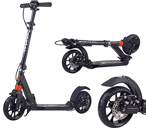 Monopattino ultra largo con ruote grandi, per adulti, con freno a mano a disco, capacità di 150 kg, pieghevole, per adolescenti, unisex
