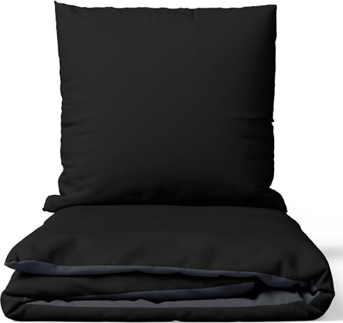 Leonado Vicenti Ropa de cama de franela fina de alta calidad, 155 x 220 cm, 100% algodón, color liso y reversible, funda nórdica con cremallera oculta