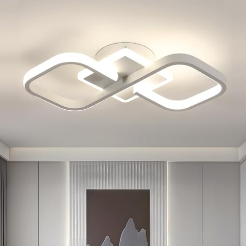 Comely Plafoniera LED Soffitto, 36W 4000LM Lampada da Soffitto Quadrata Moderna Bianco, Lampadario LED Acrilico per Soggiorno Cucina Studio Ufficio Camera da Letto Corridoio, Luce Naturale 4500K