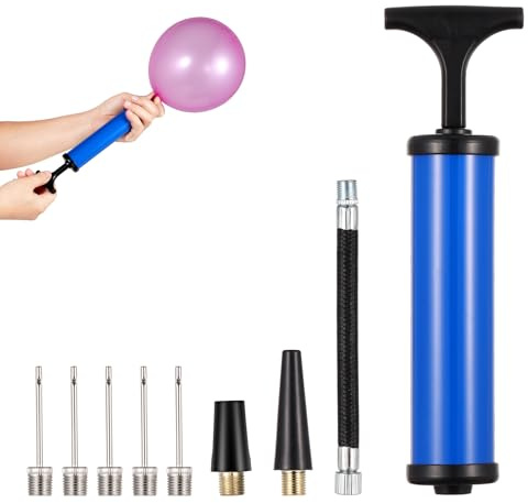 Mynoozi Fast Inflation Football Pump,Ball Pump With Needle，Durable Hand Pump ,Blue Air Pump For Football, Basketball, Volleyball, Rugby Ball