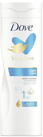 Lait corporel hydratant Dove Body Love Light Care au sérum réparateur aux céramides pour tous types de peaux (400 ml, lot de 3)