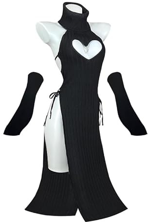 KORURACLUB Sexy Cheongsam Halloween Costume Red Sexy Cosplay Women Succubus Cosplay Lingerie Costumes Sexy Outfit for Women Costumes Festival Clubwear
