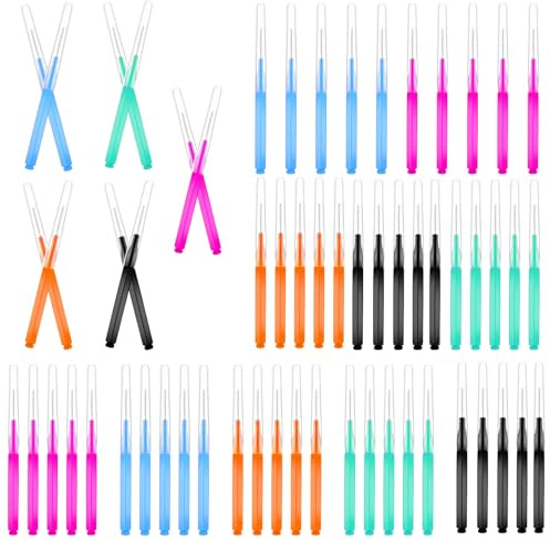 Lnngub Lot de 50 brosses à sourcils - 5 couleurs - Brosse à cils avec capuchon - Portable - Brosse à plastifier les sourcils - Brosse multifonction - Outil de levage de cils