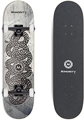 MINORITY 32inch Maple Skateboard|Trick Skateboard for Beginners, Intermediate and Pros (Snake)
