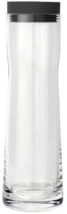 blomus -SPLASH- Wasserkaraffe aus Glas, Magnet, 1 Liter Fassungsvermögen, Silikon / Edelstahldeckel, einfache Handhabung, (H / B / T: 29,5 x 9 x 9 cm, Farbe: Magnet, 63785)