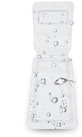 Weiche Gesteppte Badewannen-Kissen-Matte,Badewannenmatte mit Kissen,volle Körper-Badekurort-Bad-Matratze mit Komfort-Kopf-Rest und großen rutschfesten Saugnäpfen,Badewannenkissen