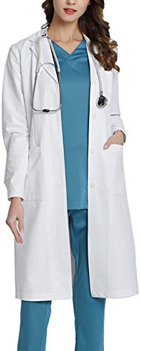 WWOO Camice da laboratorio donna Bianco abbigliamento da lavoro e divise camice donna Aggiornamento del tessuto sottile S