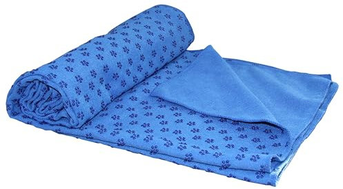 Tunturi Serviette de Yoga 180-63 Bleue avec Sac de Rangement