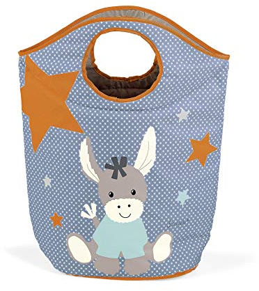 Sterntaler Aufbewahrungskorb, Esel Emmi, Für Spielzeug und Wäsche, Wäschefresser, Hellblau/Mehrfarbig