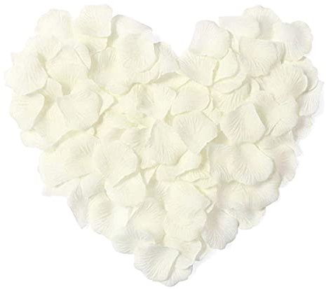 5 000 st elfenbensfärgade rosblad i silke mors dag bröllopskonfettijubileum bordsdekorationer dop blommor utspridda
