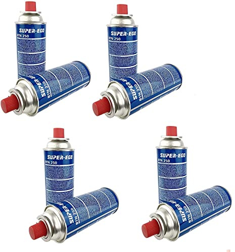 Pack de 8 Cartuchos de Gas butano BTN250 para hornillos y cocinas de Camping + Pack de 100 Guantes de un Uso de Regalo