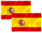 Super Mundo - 2 drapeaux d'Espagne pour extérieur et intérieur 90 x 150 cm, 2 drapeaux nationaux espagnols (90x150 cm)
