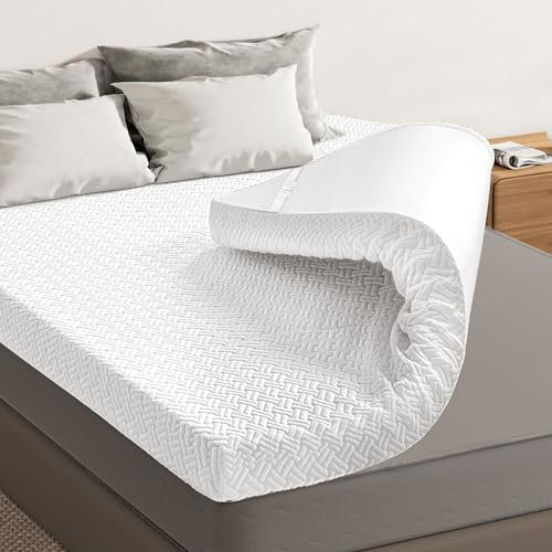 Dochair Topper, Memory Foam Matratze 120x200cm, 7,5 cm Höhe mit 4 Anti-Rutsch-Bändern Zwei Härtegrade H3 & H2 Oeko-TEX® Zertifiziert Gel Mattress Topper Waschbarem Bezug