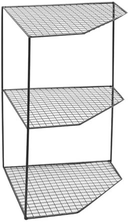 Sharplace Kitchen Storage Rack,Multi Layer Corner Shelf Stand,Freestanding Stand Pot and Pans Tower,Pot Rack Metal Frame for Countertop, black, 3 tier