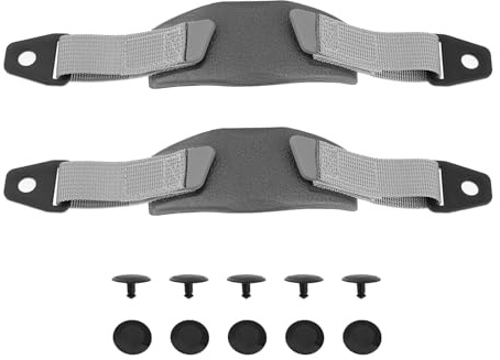 OTOTEC 1 Pair Adjustable Hole Shoes Back Strap Shoelaces Canvas Removable Laces with Fixed Buckle Compatible wit Croc shoes 23.3cm/33.7cm Grey