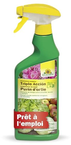 Neudorff Substance De Base Purin d’ortie – Spray prêt à l'emploi contre les nuisibles et les maladies sur les fruits, légumes et plantes ornementales, 500 ml