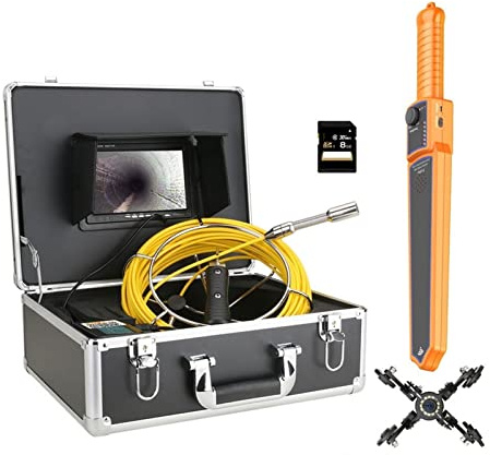 BINGNU 51. 2hz. Videocamera Videocamera di ispezione del Tubo della fogna dei Tubi del Tubo 7 DVR. Disco 8G SD. Carta con 2. 2mm IP68. Fotocamera Endoscope 1. 2pc LED.(50m)