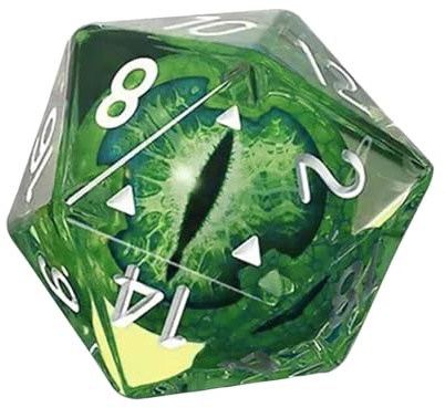 Juego de Dados de 20 Caras – Daďos RPG de Resina | Daďos Transparentes Multicaras con Números Blancos | Dados Equilibrados y Justos, Juegos de Mesa, Colección, Enseñanza, Accesorio Regalo Dungeons