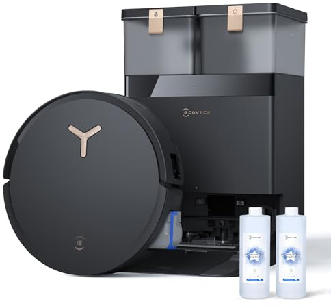 ECOVACS DEEBOT X8 PRO OMNI Robot Vacuum Cleaner with Mop, Self-Empty, 75°C Hot Water Mop Washing & 63°C Hot Air Drying, 18000Pa, AIVI 3D 3.0 AI, YIKO-GPT, for Pet Hair