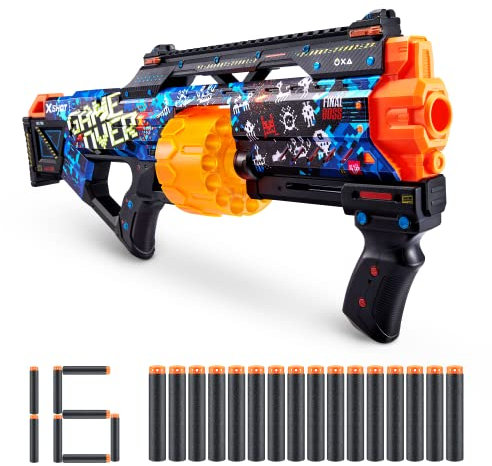 X-Shot Skins Last Stand, Game Over, Schaumstoffdart-Blaster (16 Darts)