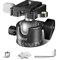 NEEWER Low Profile Kugelkopf für Kamerastativ,36mm Metall Panorama Stativkopf mit Niedrigem Schwerpunkt Kompatibel mit Arca 1/4”Schnellwechselplatte für Stativ Slider DSLR Camcorder Trgkr: 15kg, GM36