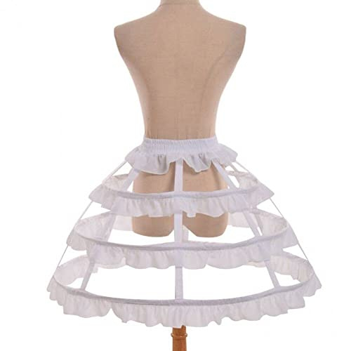 Danlai Women's Crinoline Petticoat Hoops Short Skirt Slip Petticoat for Weddings and Bridal Wear