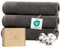 Ferò Set Luxus 3 Teilig Gästehandtücher aus 100% Baumwolle Premium Low Twist, 550 g/m², Ultra Weich und Saugfähig, Oeko-TEX, Italienisches Design, Handtuch, 3 Gästehandtücher 30x50 cm, Grau