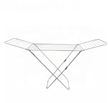 HOMION Winged Clothes Airer 18M Laundry Clothing Dryer Rack Folding Washing Line Indoor Large Airer Foldable Free Standing Clothes Dryer Caravan Camping White