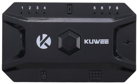 Kueohse tangentbords--omvandlare, Bluetooth-hub, USB 5.0-omvandlare, kabelanslutet tangentbord och till trådlös hub-adapter, stöder 8 enheter för surfplatta, bärbar dator, enhet