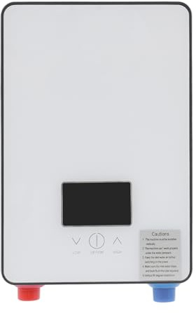 6,5 KW varmvattenberedare elektrisk med LED-temperaturdisplay och duschset, omedelbar vattenvärmare, tryckfri liten varmvattenberedare beröringskontroll