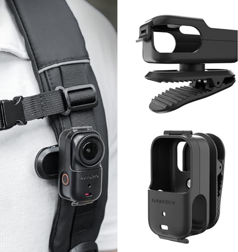 ZJRXM Rucksack Halterung für DJI Osmo Nano Zubehör, 360° Rotation Rucksack Schultergurt Clip für DJI Osmo Nano Action Kamera, für Radfahren, Wandern, Reisen