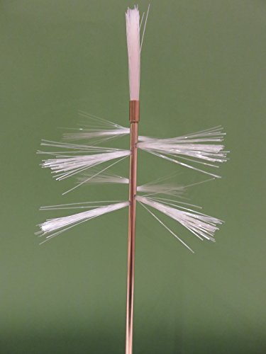 ipsum Flaschenbürste midi - Reinigungsaufsatz für Akkuschrauber - zur Reinigung von 0,5 Liter Flaschen - Kunststoffborsten, Messinggriff, Transparent