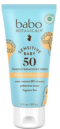 Babo Botanicals Baby Skin Mineral Sunscreen SPF 50 For Unisex 3 oz Sunscreen