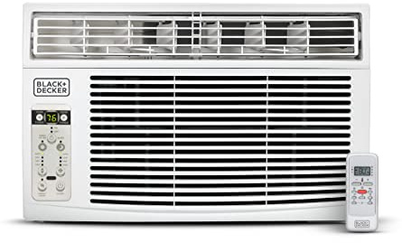 BLACK+DECKER Window Air Conditioner 12000 BTU, AC Window Unit Cools Up to 550 Square Feet, Window AC Unit with Remote Control, 3 Cooling Speeds and Fan Only Function, BD12WT6, White