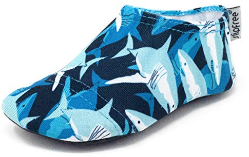 Slipfree Non-Slip Shoes for Girls and Boys. Light, Soft and Comfortable, Unisex Kids Beach Water Shoes with Protective Sole, Ideal for Holiday, Sports and Home. Jack, Age 9-18 Months