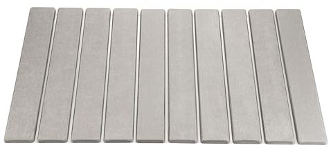 SUMTree Tapis de bain multi-pièces en pierre de diatomite, antidérapant, lavable, moderne, pour salle de bain, cuisine, buanderie, 58 x 39 x 0,8 cm (gris)