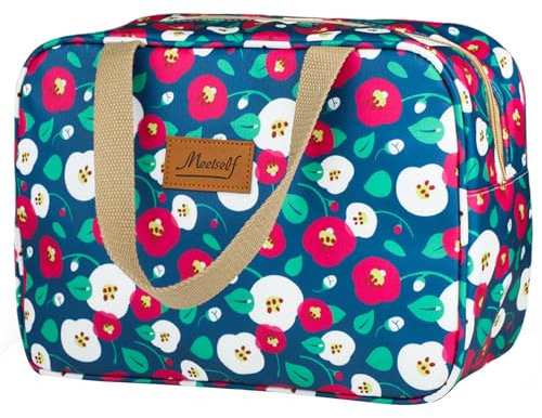 wordmouk Kosmetiktasche Handtücher Blumen Waschbeutel Damen Gross Tragbare wasserdichte Kosmetikbeutel Fitness Waschbeutel Reise Wash Bag Beauty Case Mädchen(Bunte Blumen)