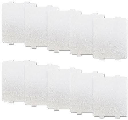 10 pannelli mica per forno a microonde, accessori per microonde, piastre di mica di ricambio, piastra isolante universale per microonde, copertura per conduttori ondulati (9,9 x 10,8 cm)
