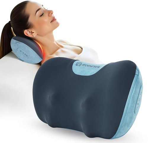 COMFIER Cordless Back Neck Massager, Shiatsu Lower Back Massage with Heat, Massage Pillow Gifts for Women Men, Deep Tissue Kneading for Shoulder,Legs, Mens Gifts,Massaging for Neck Pain Shoulder