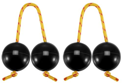 NAUZE 2Pairs Instrument Rhythmic Ball Black Classical Shaker Rattle Hand Percussion African Traditional Music Egg Shaker for Adults
