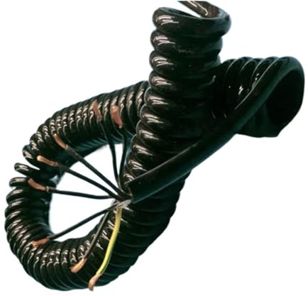 spiraltråd, 8-kärnig 1,0 mm² fjäderspiraltråd TPU-mantel Bar koppar Infällbar spole Töjbar 1–20 meter(Stretch 14 Meters)