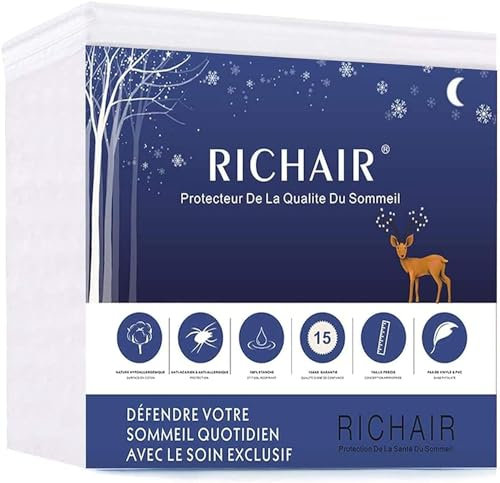 RICHAIR Wasserdichter Matratzenschoner 180x200cm weiß, matratze Topper Spannbettlaken Matratzenauflage Atmungsaktiv nässeschutz Matratzenschutz Spannbetttuch Baby Bett Topper matratzenbezug