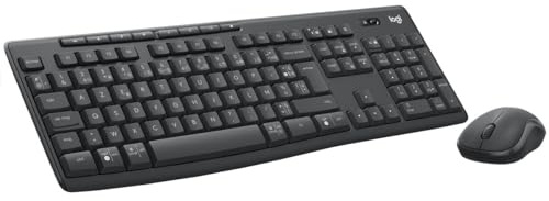 Logitech MK370 Combo for Business, Clavier sans Fil Taille Standard et Souris sans Fil, Récepteur USB Logi Bolt Sécurisé, Bluetooth, Windows/Mac/Chrome, Linux, Clavier Français AZERTY - Gris
