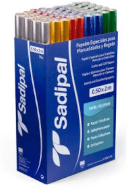 Sadipal Roll halvperforerat cellofanpapper Blade 50x65 cm 30 gr. Blå