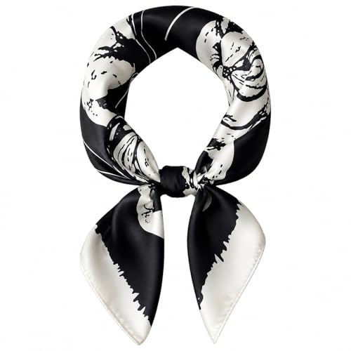 MAIRY Head Scarf Ladies Scarves Satin Hijab Paisley Bandana Fashion Neck Scarfs Square 70CM Soft Neckerchief for Women Hair Wrap for Sleeping,70182
